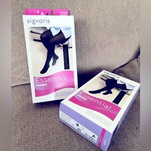 Brand new Sigvaris Essential opaque black compression hosiery